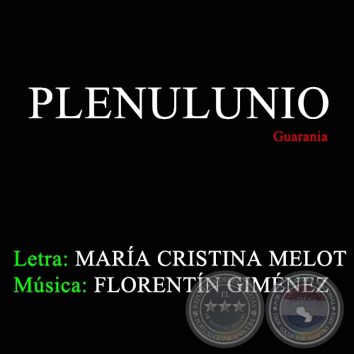 PLENILUNIO - Letra: MARÍA CRISTINA MELOT